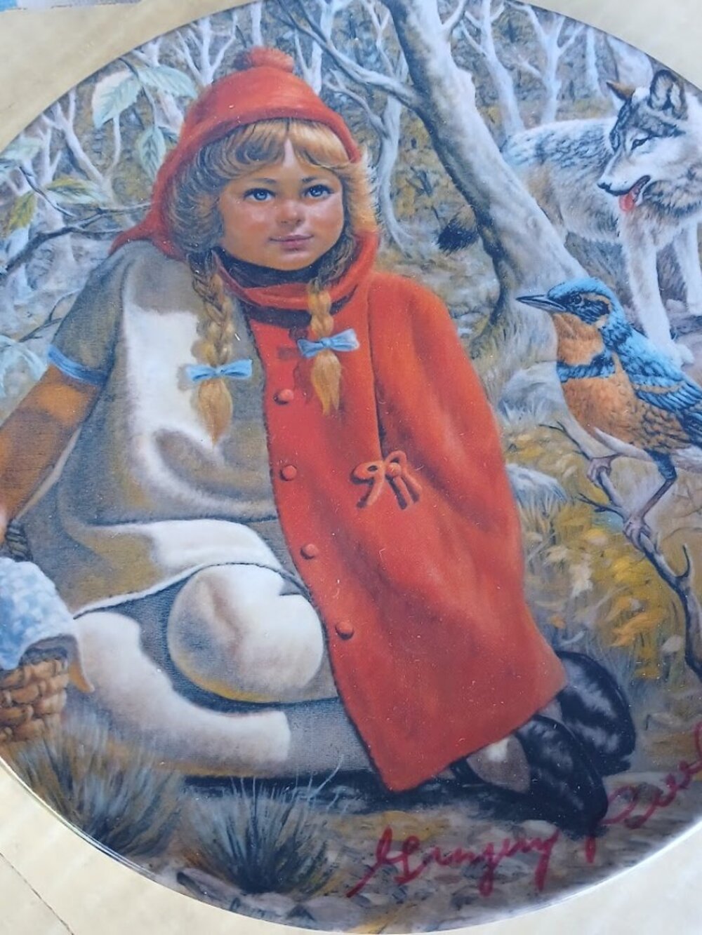 Little red riding hood collector plate